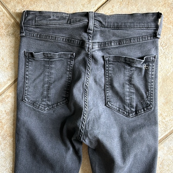 Rag & Bone High Rise Skinny Distressed Black Jeans Women's size 27 - Picture 8 of 9